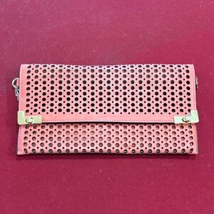 VIETA Fashion Pink Perforated Clutch